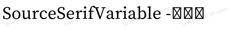 SourceSerifVariable 字体转换